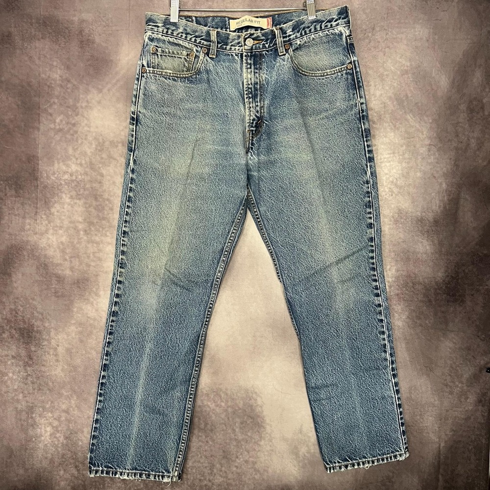 Vintage Levis 505 Jeans Men's 36x30 Blue Regular Fit Denim Made 90s